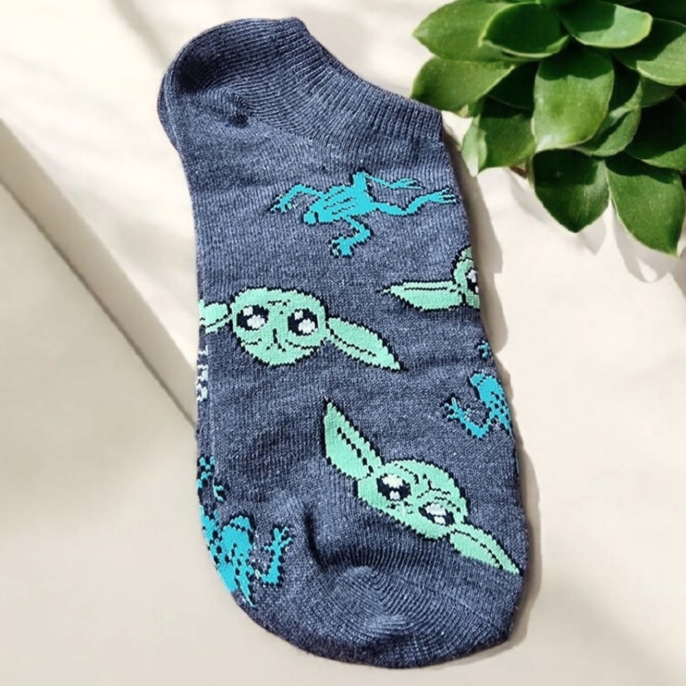 🌟FREE ADD-ON 🌟🆕️Star Wars The Mandalorian Grogu Ladies Ankle "No Show" Socks